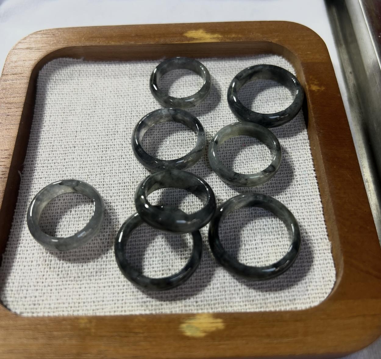 Natural Jadeite hard bangle Rings