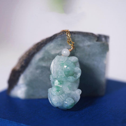 AAA-level jadeite Pixiu pendant