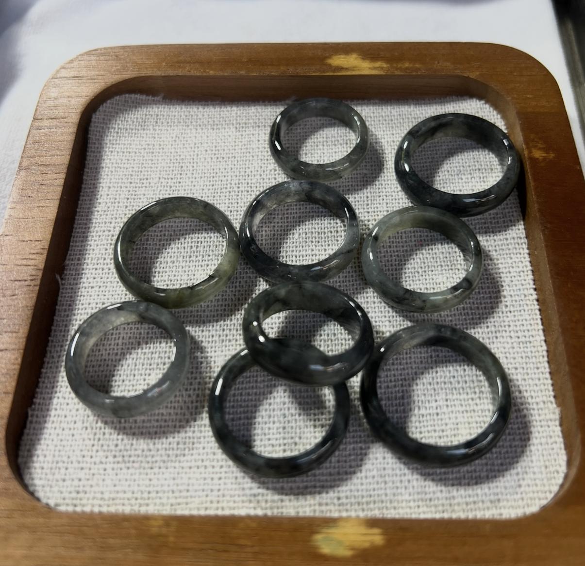 Natural Jadeite hard bangle Rings