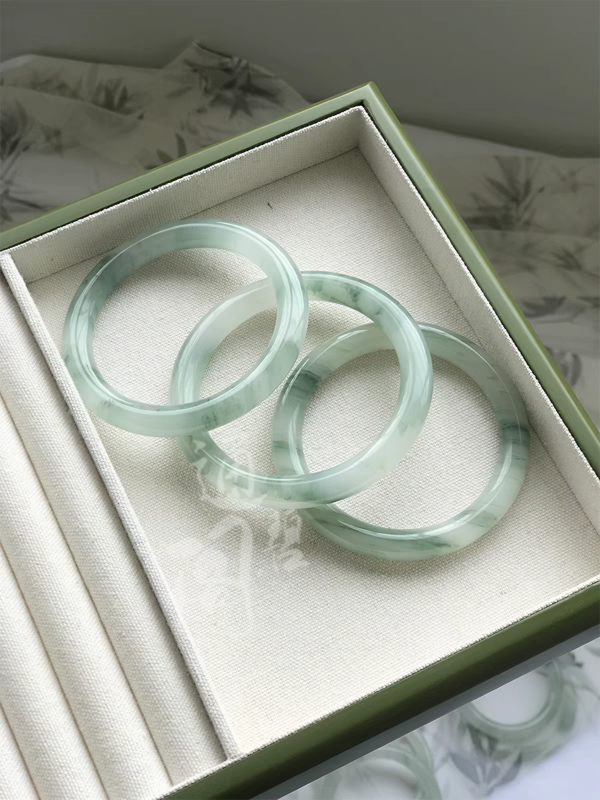 Genuine Tianshan Jade Bangle from China, Natural Green Quartzite Bracelet, Icy Glassy Bangle in Sizes 50-68, Stackable Jewelry