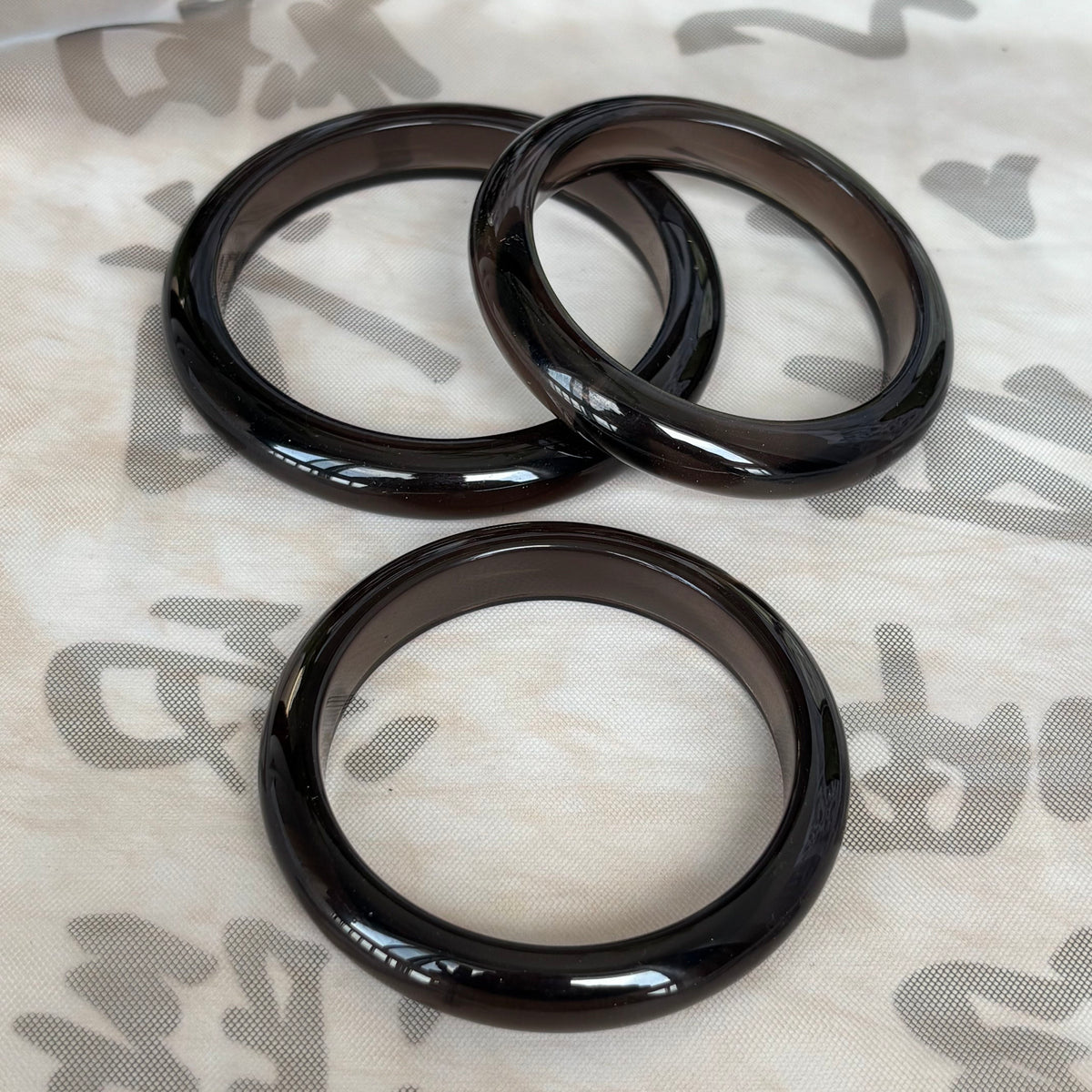 Natural Ice Obsidian Bangle, Translucent Brown Obsidian Crystal Bracelet, Genuine Gemstone Bangle, Only $25