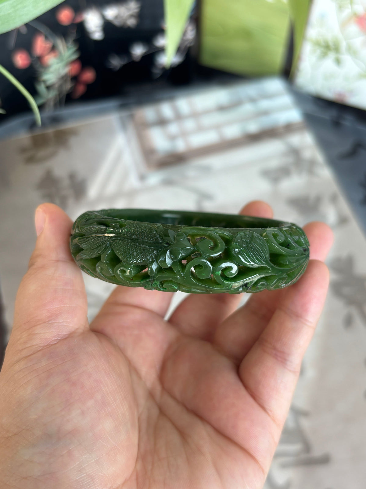 Natural Hetian Jade Bangle – Master Hand-Carved, The Only One You'll Ever Need