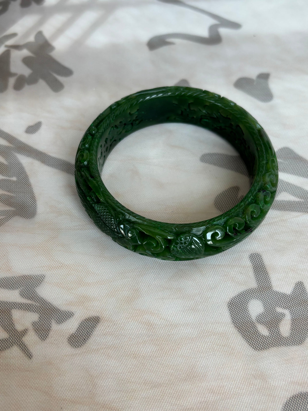 Natural Hetian Jade Bangle – Master Hand-Carved, The Only One You'll Ever Need