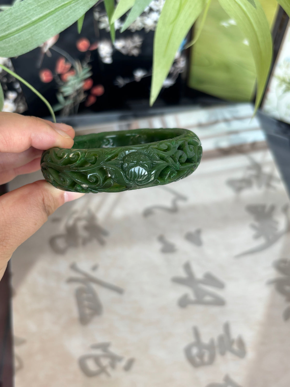 Natural Hetian Jade Bangle – Master Hand-Carved, The Only One You'll Ever Need