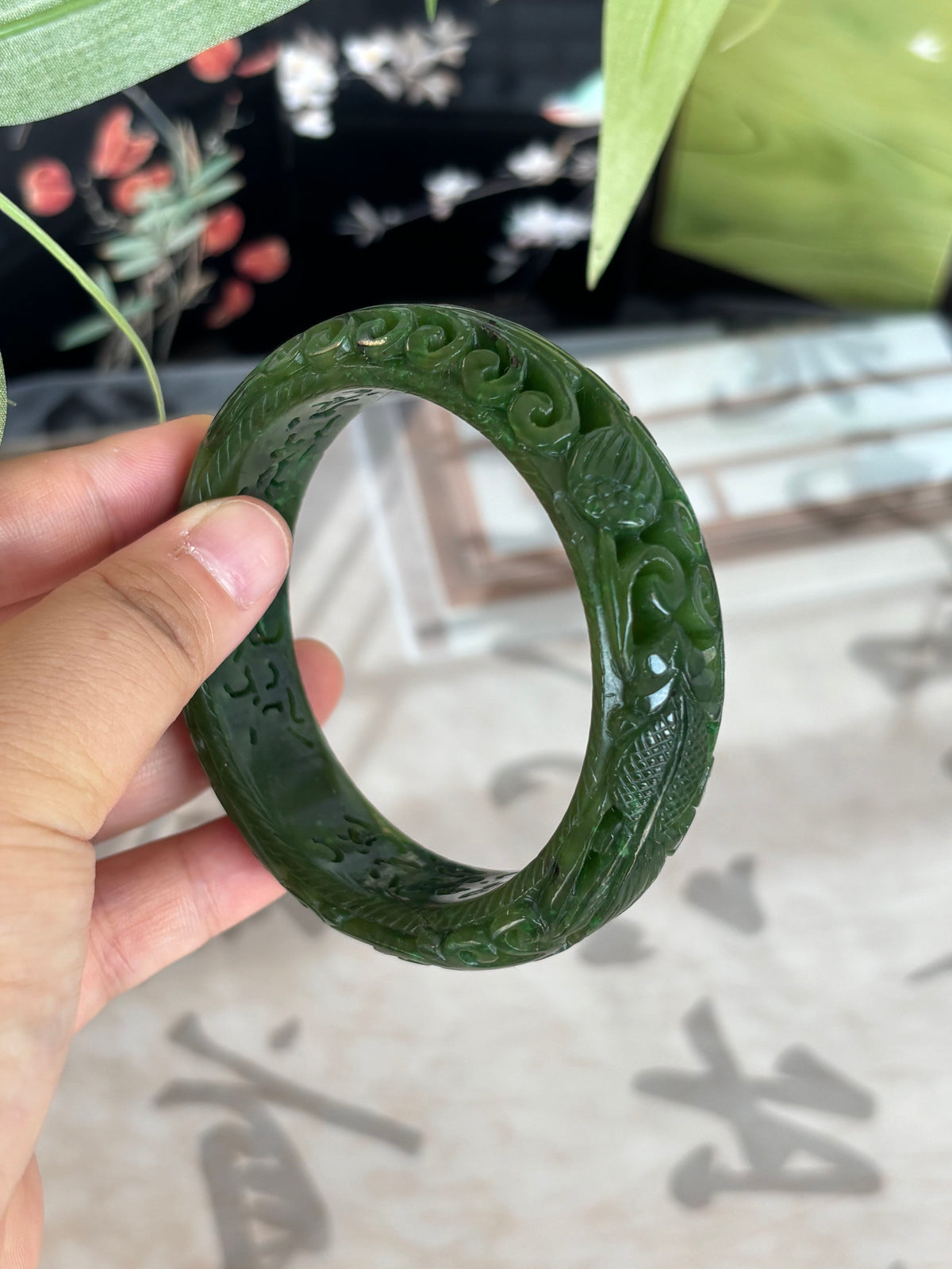 Natural Hetian Jade Bangle – Master Hand-Carved, The Only One You'll Ever Need