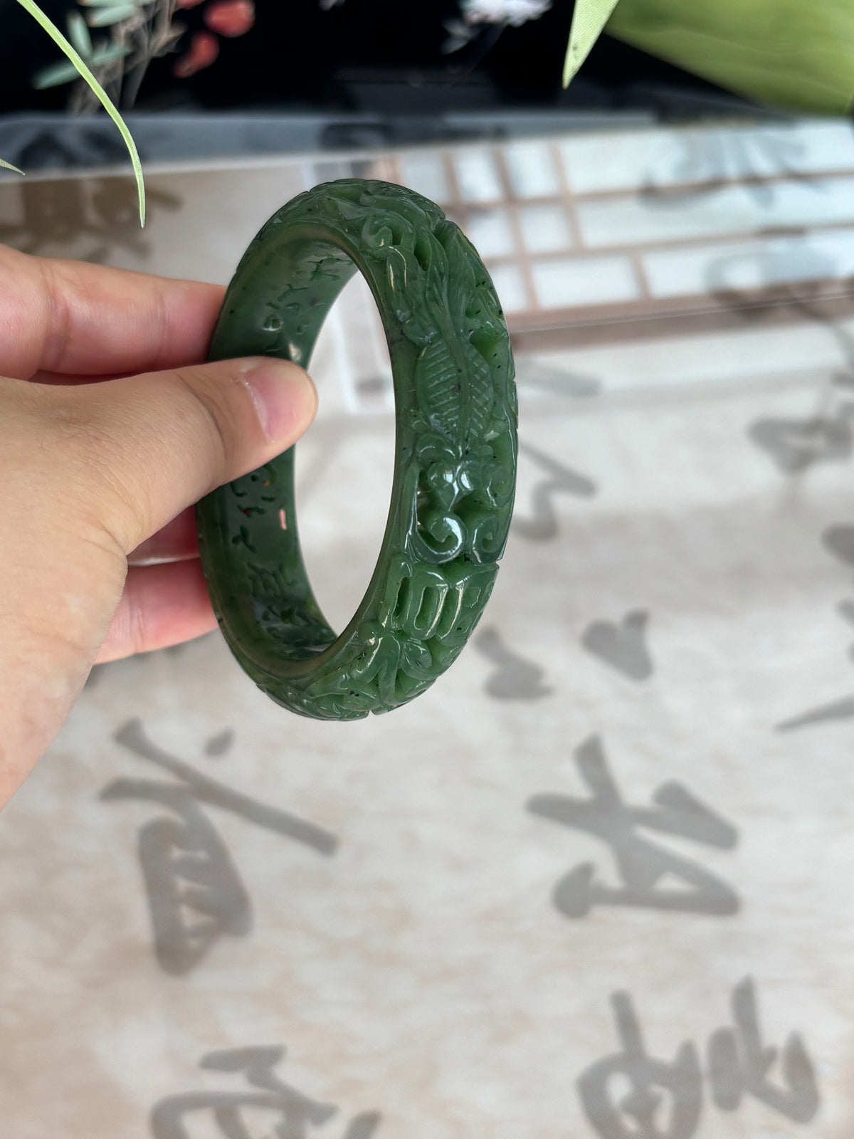 Natural Hetian Jade Bangle – Master Hand-Carved, The Only One You'll Ever Need