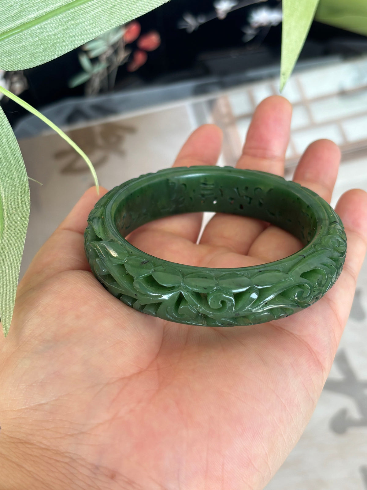 Natural Hetian Jade Bangle – Master Hand-Carved, The Only One You'll Ever Need