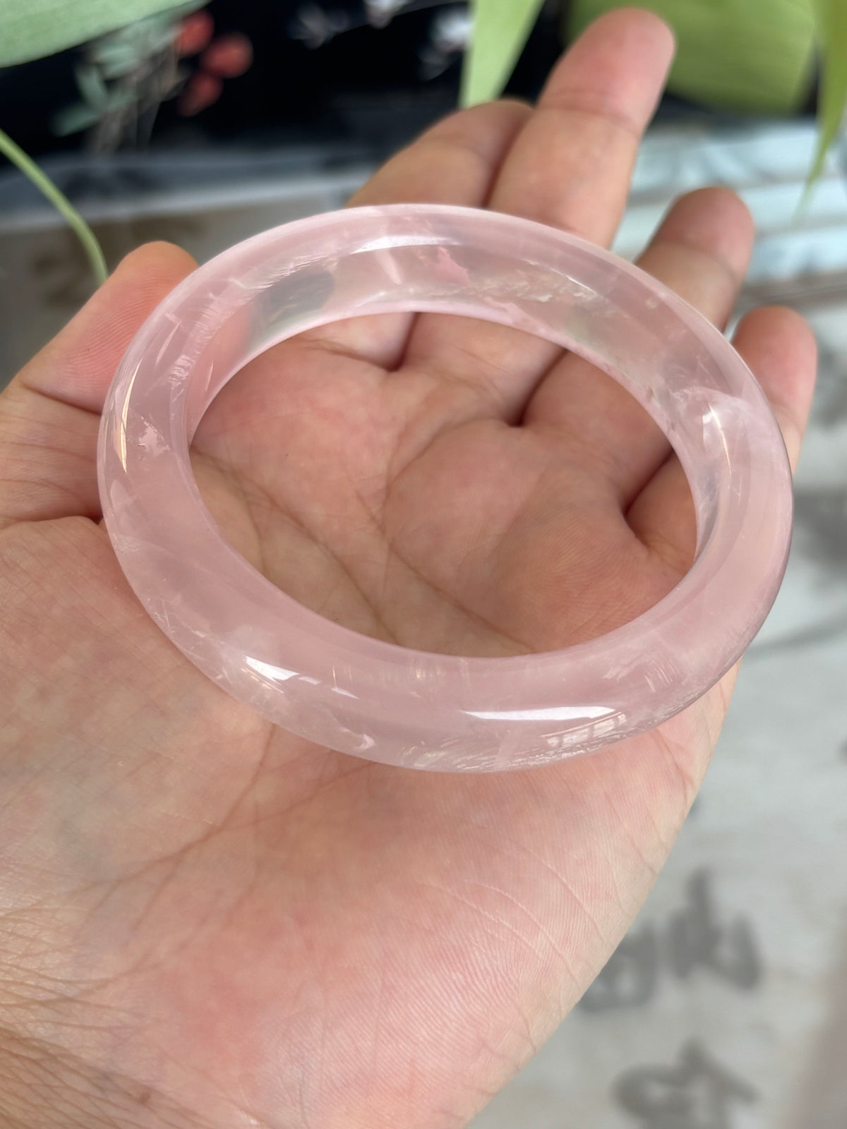 Natural Rose Quartz Bangle – The Stone of Love, Only $30