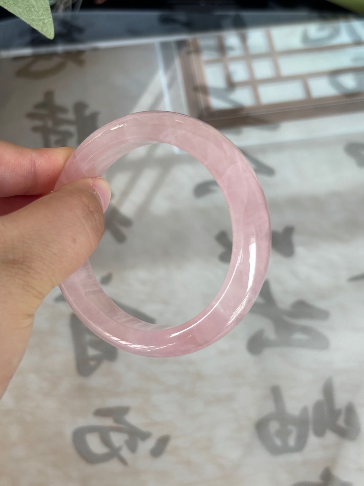 Natural Rose Quartz Bangle – The Stone of Love, Only $30