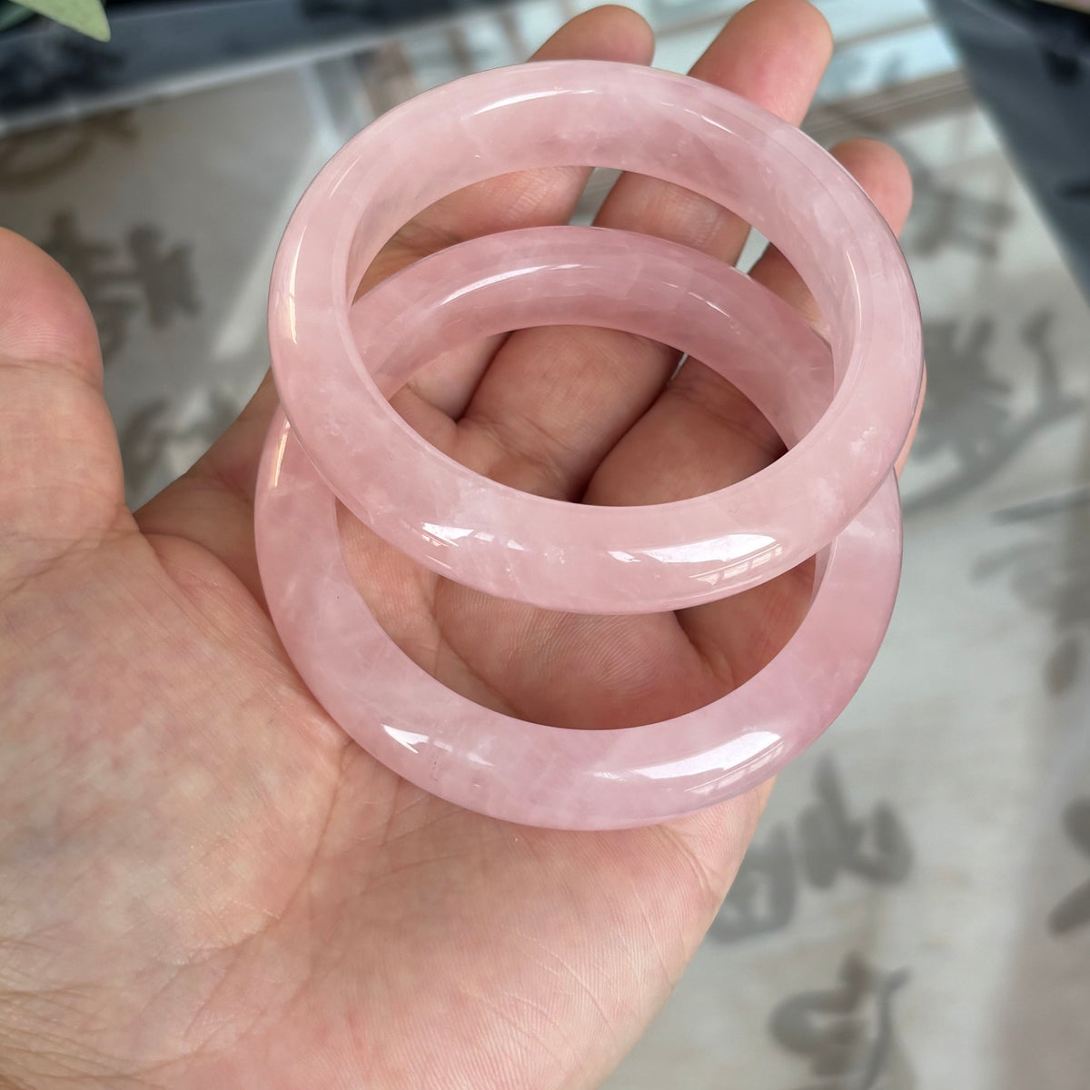 Natural Rose Quartz Bangle – The Stone of Love, Only $30
