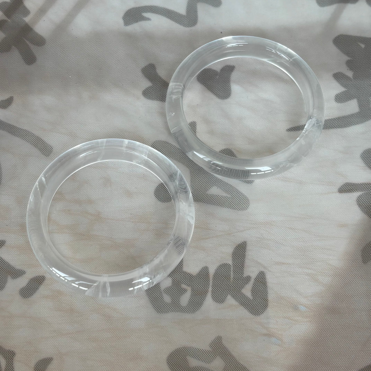 Natural Clear Crystal Bangle – Pure White Quartz, Only $25