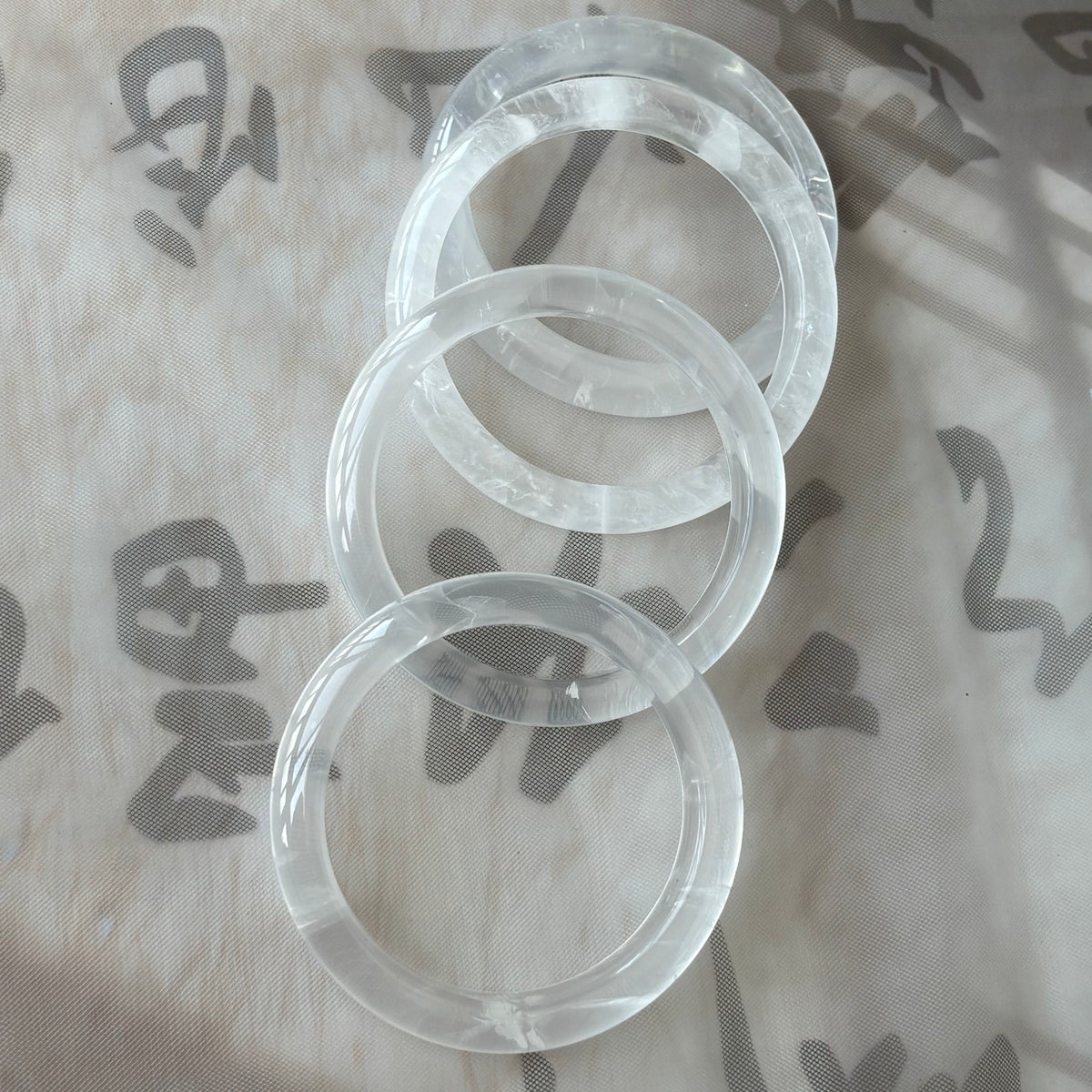 Natural Clear Crystal Bangle – Pure White Quartz, Only $25