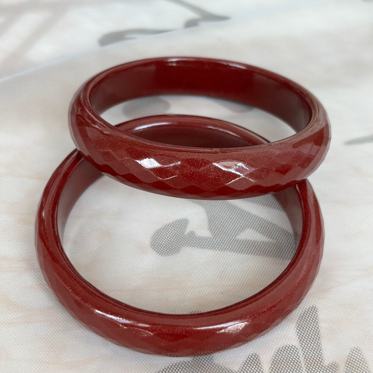 Natural Red Cinnabar Bangle – A Timeless Amulet of Protection & Luck