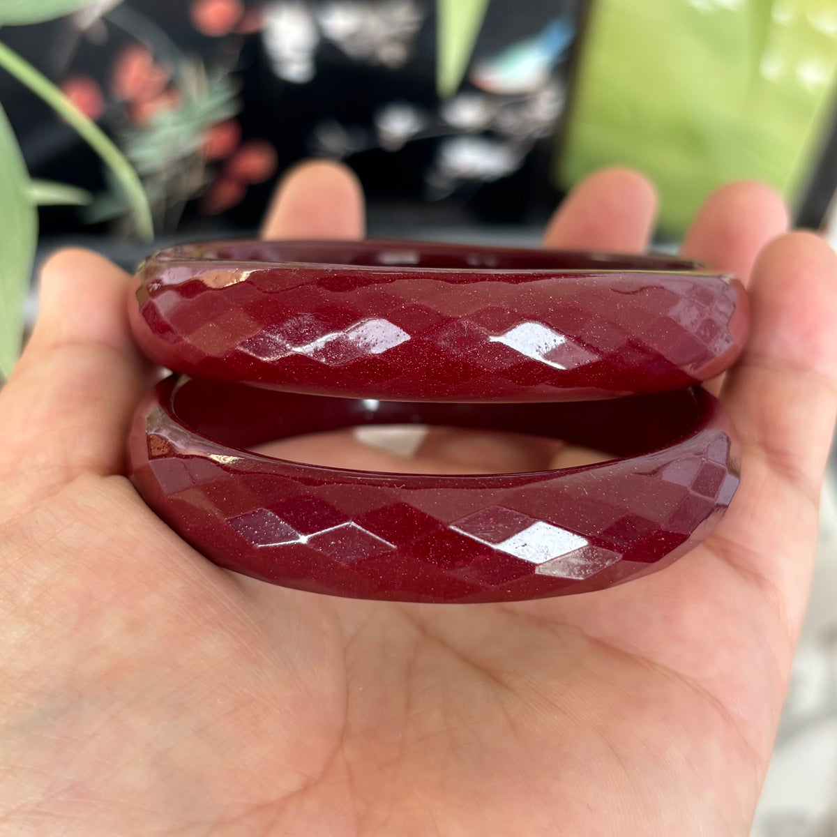 Natural Red Cinnabar Bangle – A Timeless Amulet of Protection & Luck