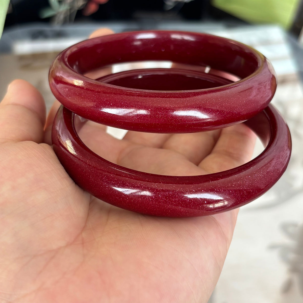 Natural Red Cinnabar Bangle – A Timeless Amulet of Protection & Luck
