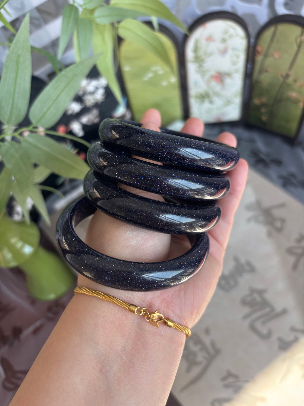 Blue Sandstone Bangle – Not Natural, But Pure Starlight, Only $25