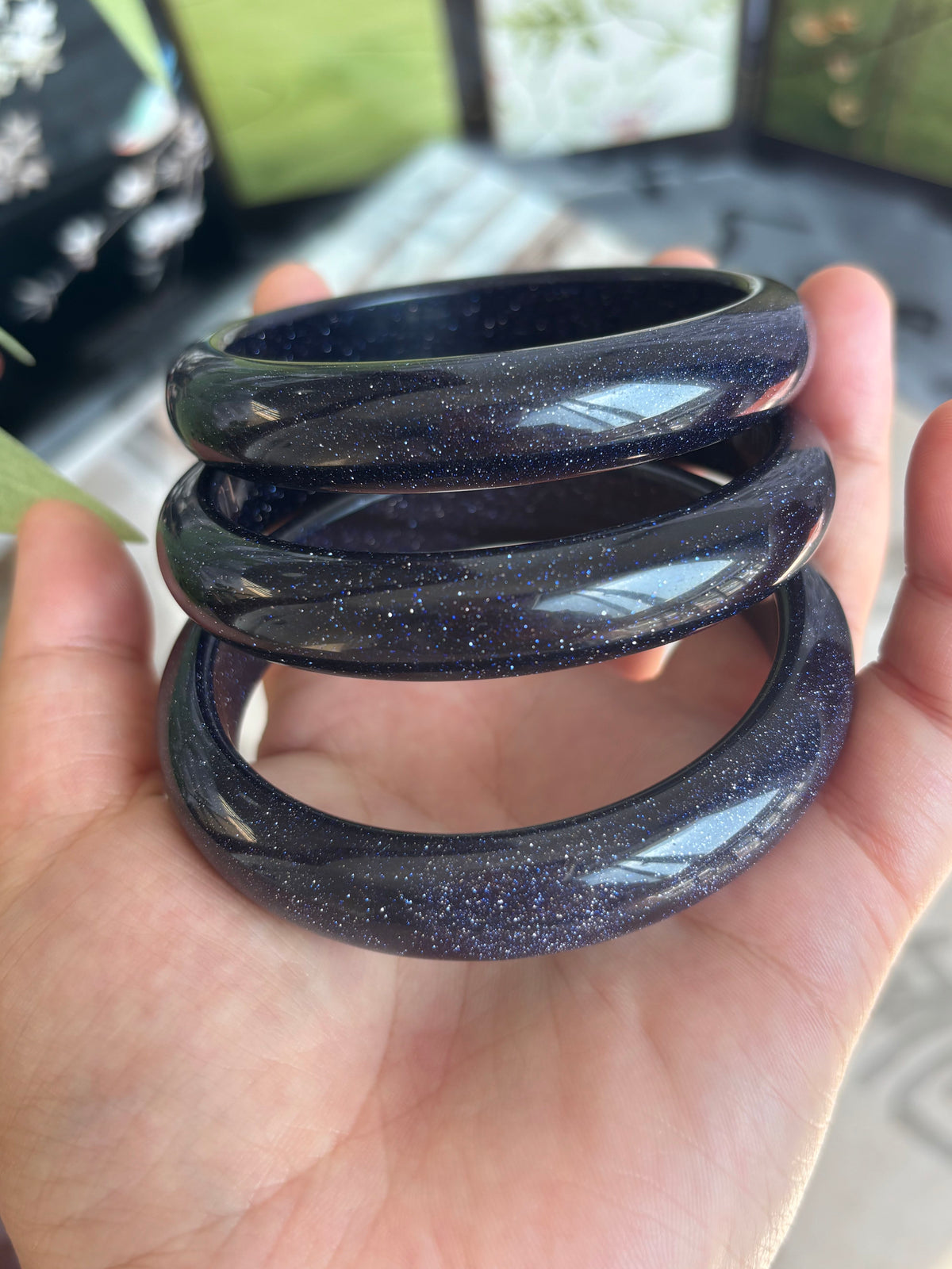 Blue Sandstone Bangle – Not Natural, But Pure Starlight, Only $25