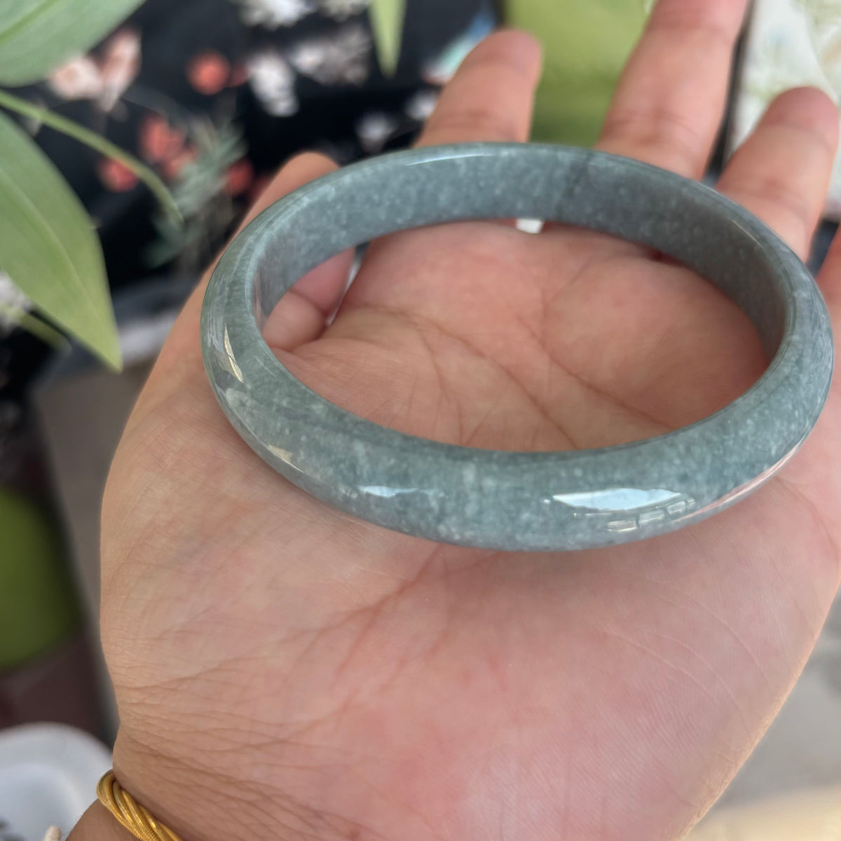 Natural Blue Water Jadeite Bangle from Guatemala – Deep Ocean Blue, Type A Jade, Just $25