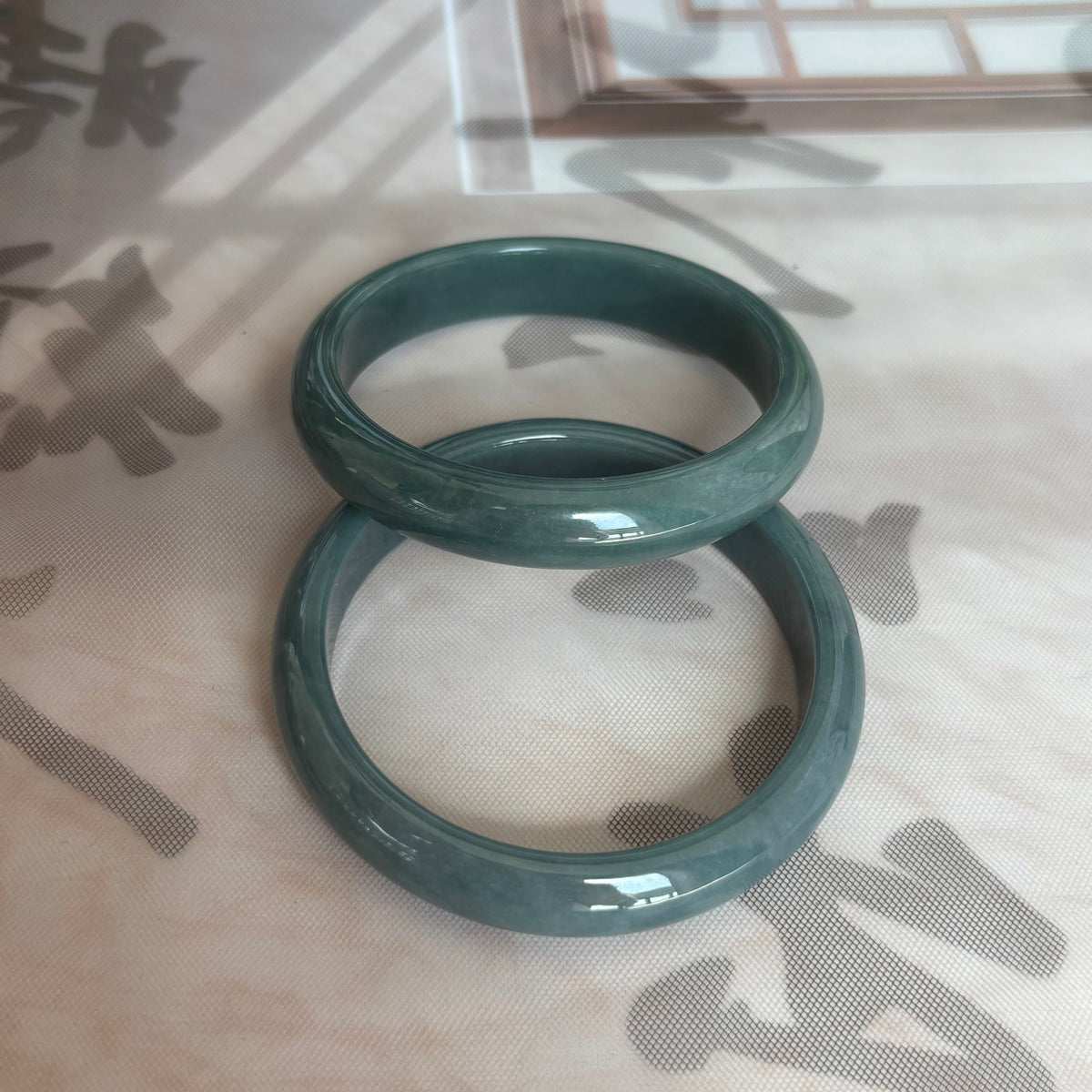 Natural Blue Water Jadeite Bangle from Guatemala – Deep Ocean Blue, Type A Jade, Just $25