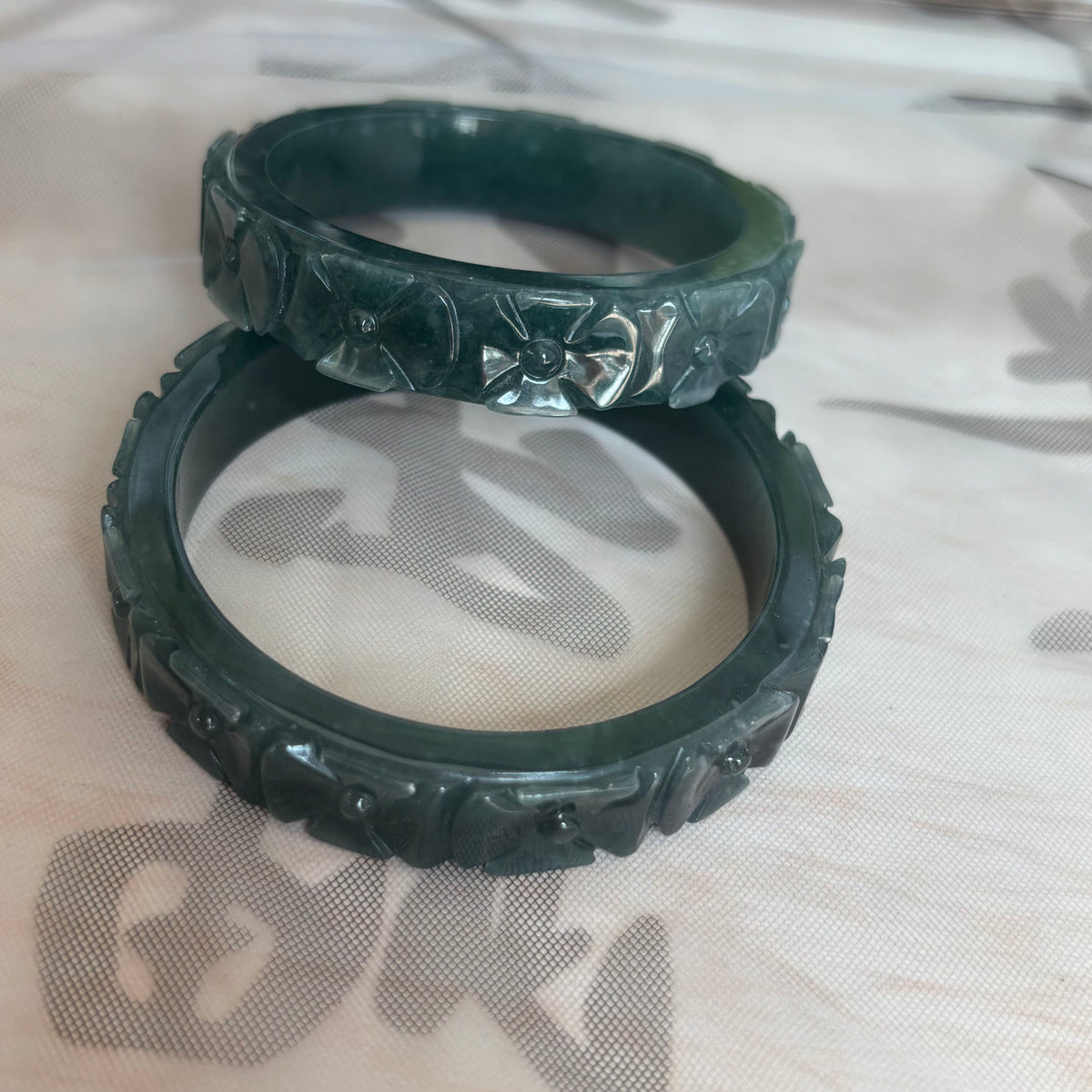 Natural Blue Water Jadeite Bangle from Guatemala – Deep Ocean Blue, Type A Jade, Just $25