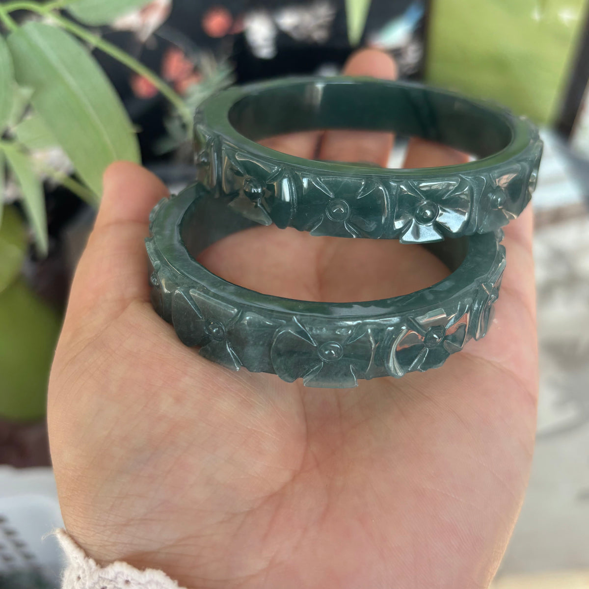 Natural Blue Water Jadeite Bangle from Guatemala – Deep Ocean Blue, Type A Jade, Just $25