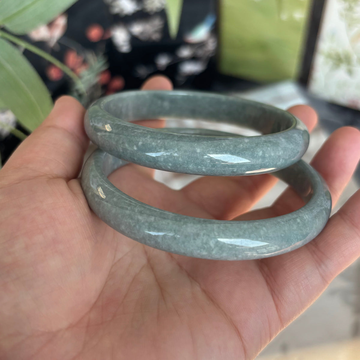Natural Blue Water Jadeite Bangle from Guatemala – Deep Ocean Blue, Type A Jade, Just $25