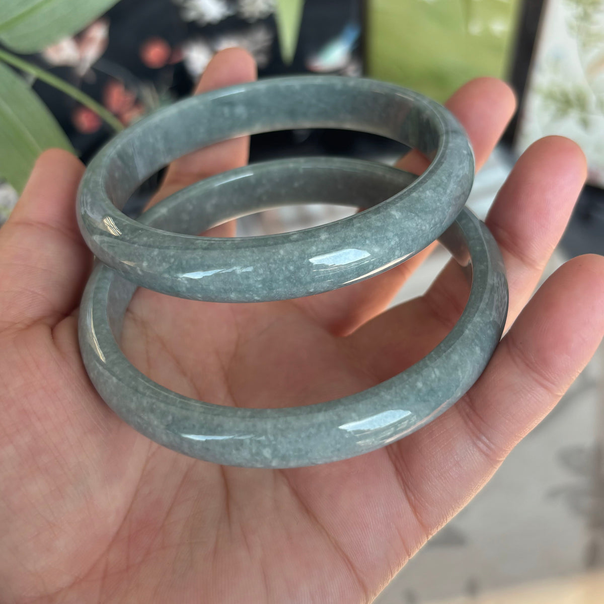 Natural Blue Water Jadeite Bangle from Guatemala – Deep Ocean Blue, Type A Jade, Just $25