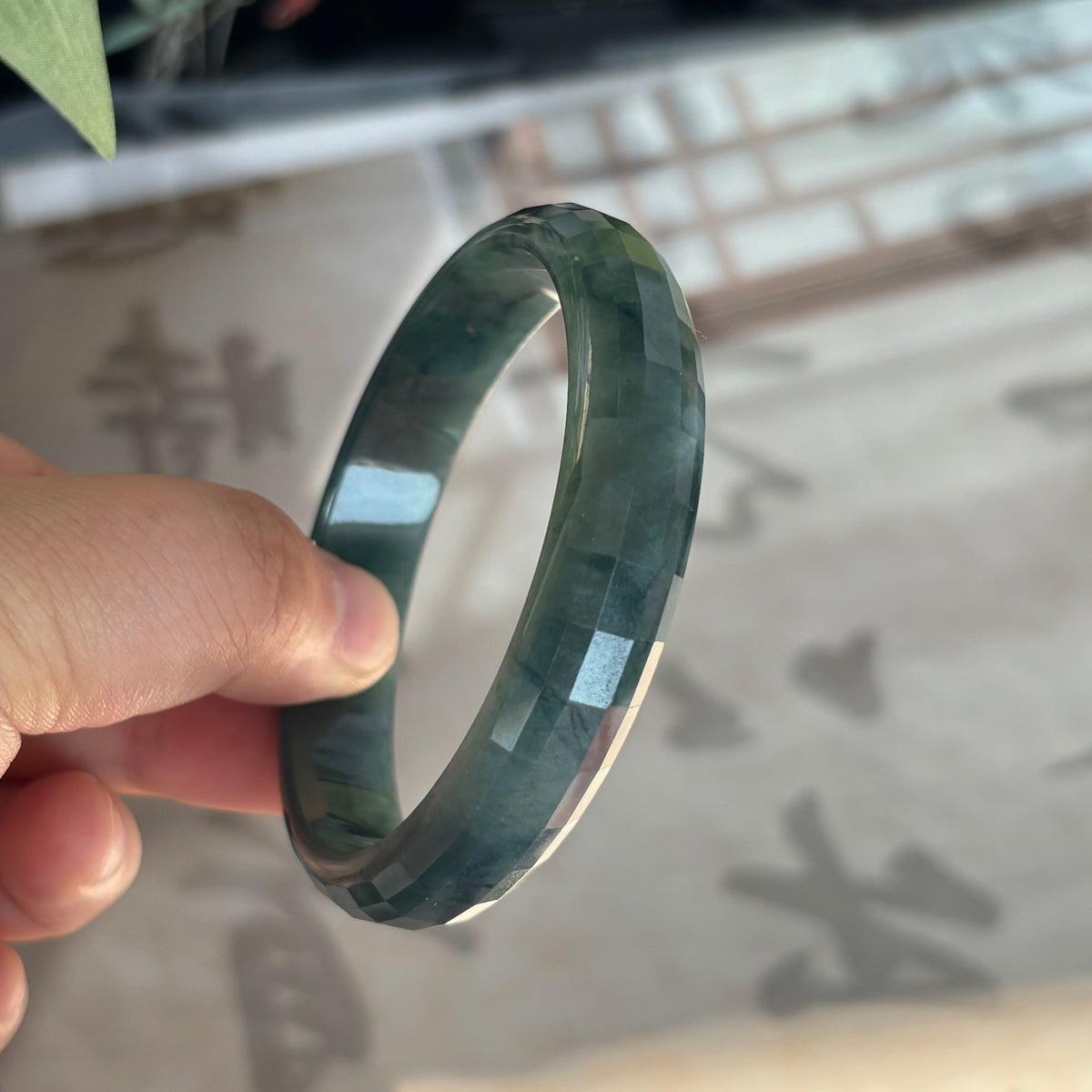 Natural Blue Water Jadeite Bangle from Guatemala – Deep Ocean Blue, Type A Jade, Just $25
