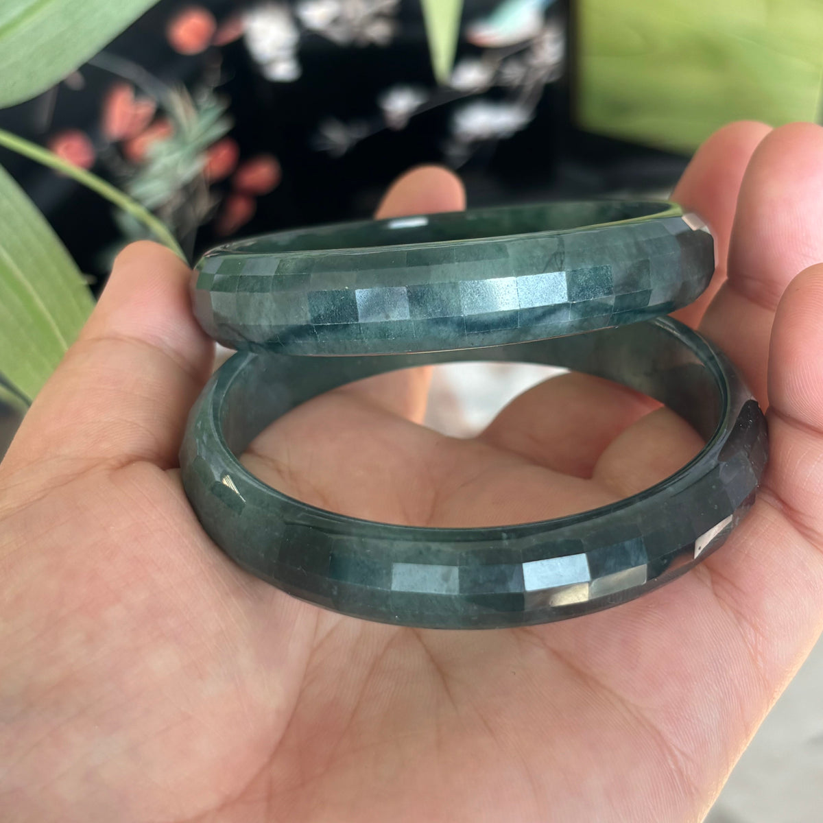Natural Blue Water Jadeite Bangle from Guatemala – Deep Ocean Blue, Type A Jade, Just $25