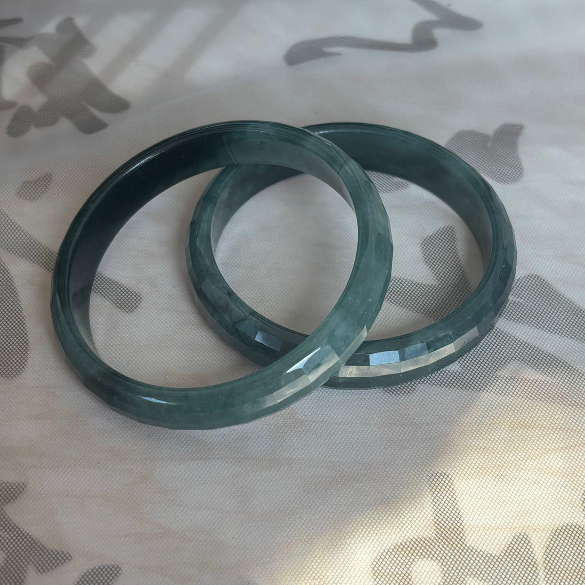 Natural Blue Water Jadeite Bangle from Guatemala – Deep Ocean Blue, Type A Jade, Just $25