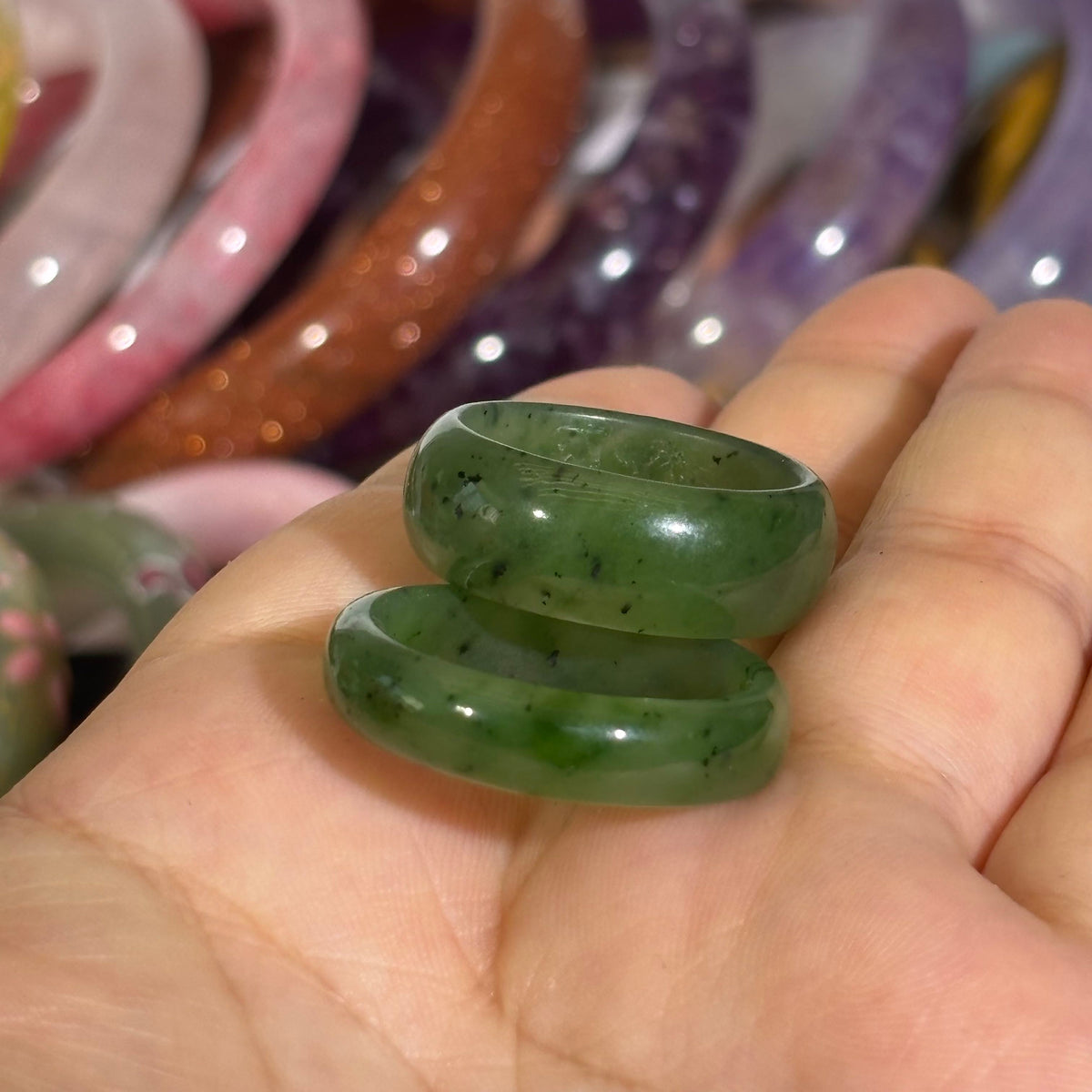 Guatemalan Blue Water Jadeite Slim Ring, Natural Blue-Green Jade Stacking Ring, Minimalist Delicate Band Jewelry