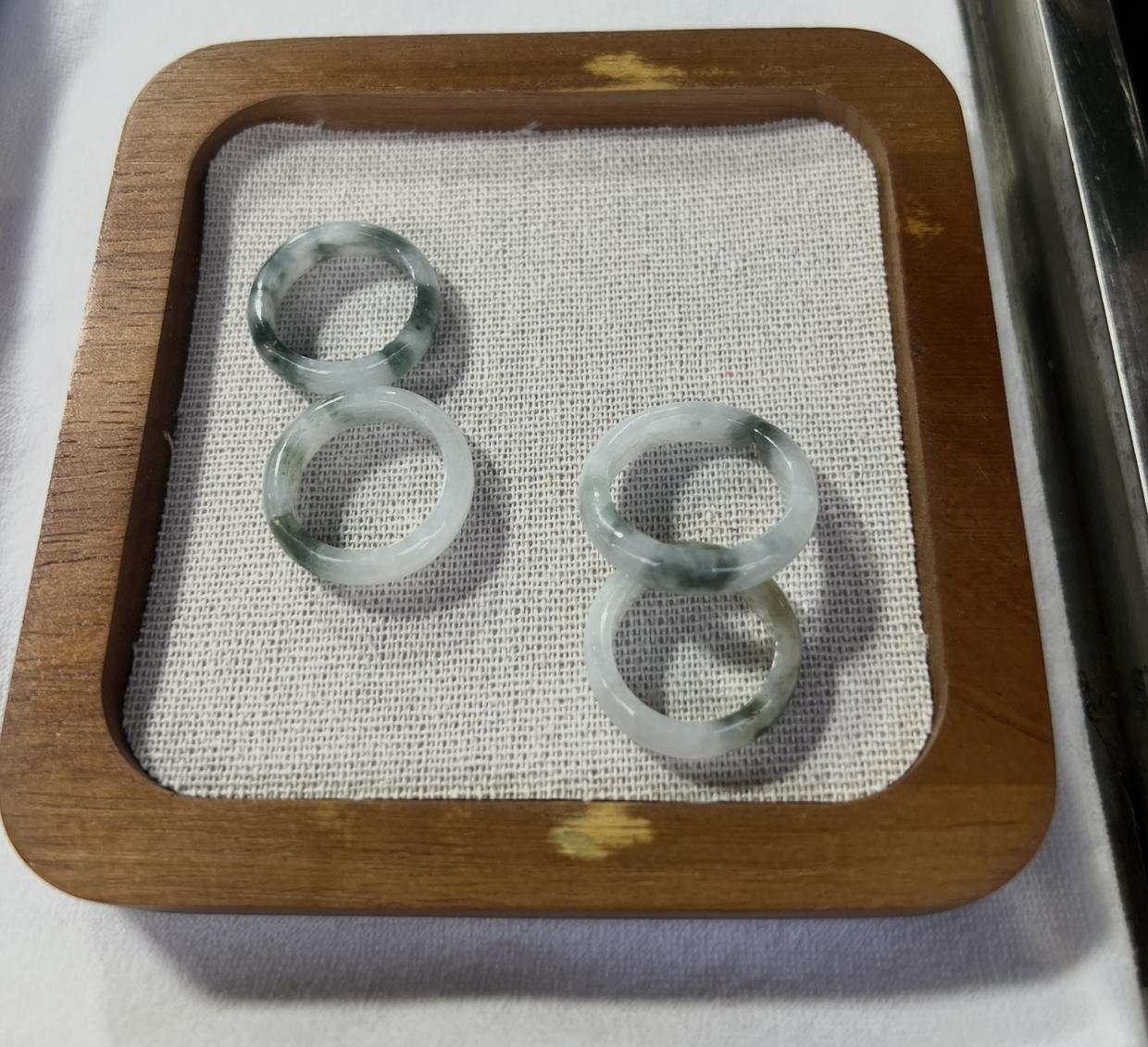 Natural Jadeite hard bangle Rings