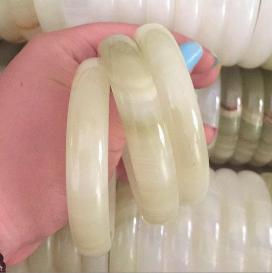 Wholesale Wide Afghan jade bangle with banding
