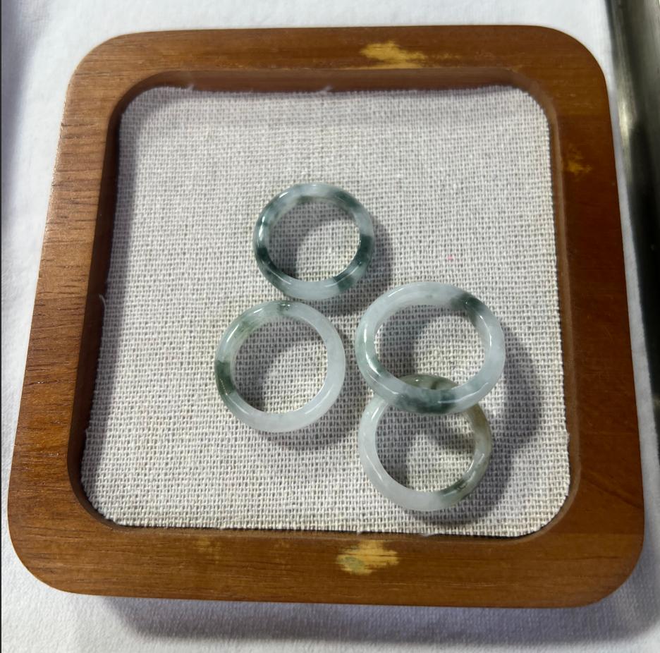 Natural Jadeite hard bangle Rings